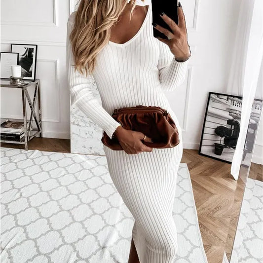 Abito in maglia donna super fashion in 4 varianti diversi