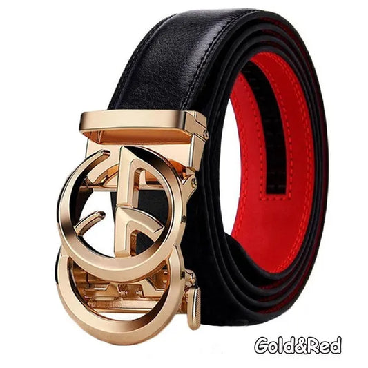 Cintura unisex 1 pezzo Cintura da lettera di lusso 2 colori Cintura con fibbia automatica opzionale Cintura da lavoro Cintura da cowboy adatta per regali (lunghezza: 60-170 cm)