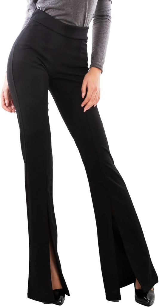 Leggings Donna Campana Aderenti Zampa Elefante Elasticizzati