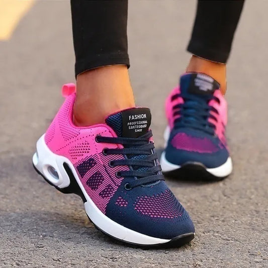 Scarpe da ginnastica da donna con cuscino antiurto, da corsa casual, antiscivolo, leggere, traspiranti, comode, da passeggio, da jogging, da fitness, da tennis