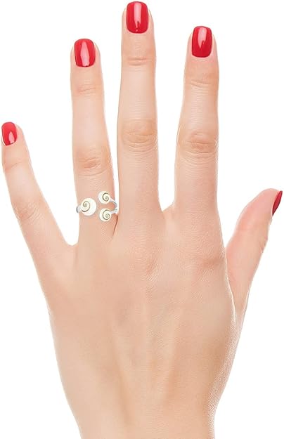 Planetys - Anello in argento 925/1000 con 3 madreperla