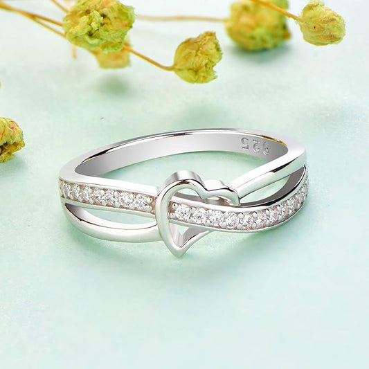 Anello Cuore Infinito per Donna Argento 925 e Zirconia Cubica