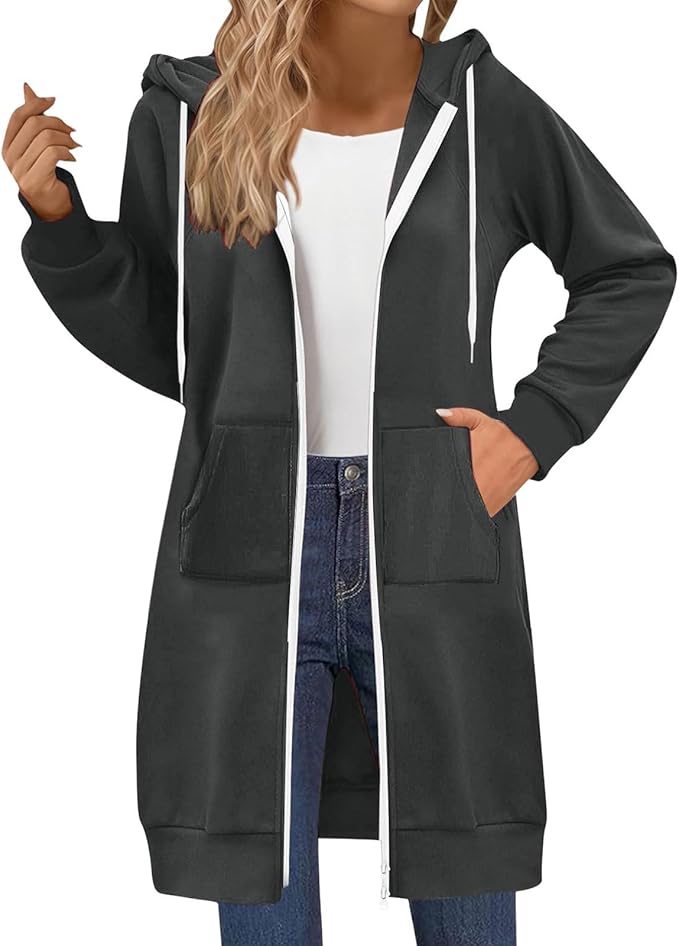 Felpe Tunica Cappotto Cardigan con Tasche