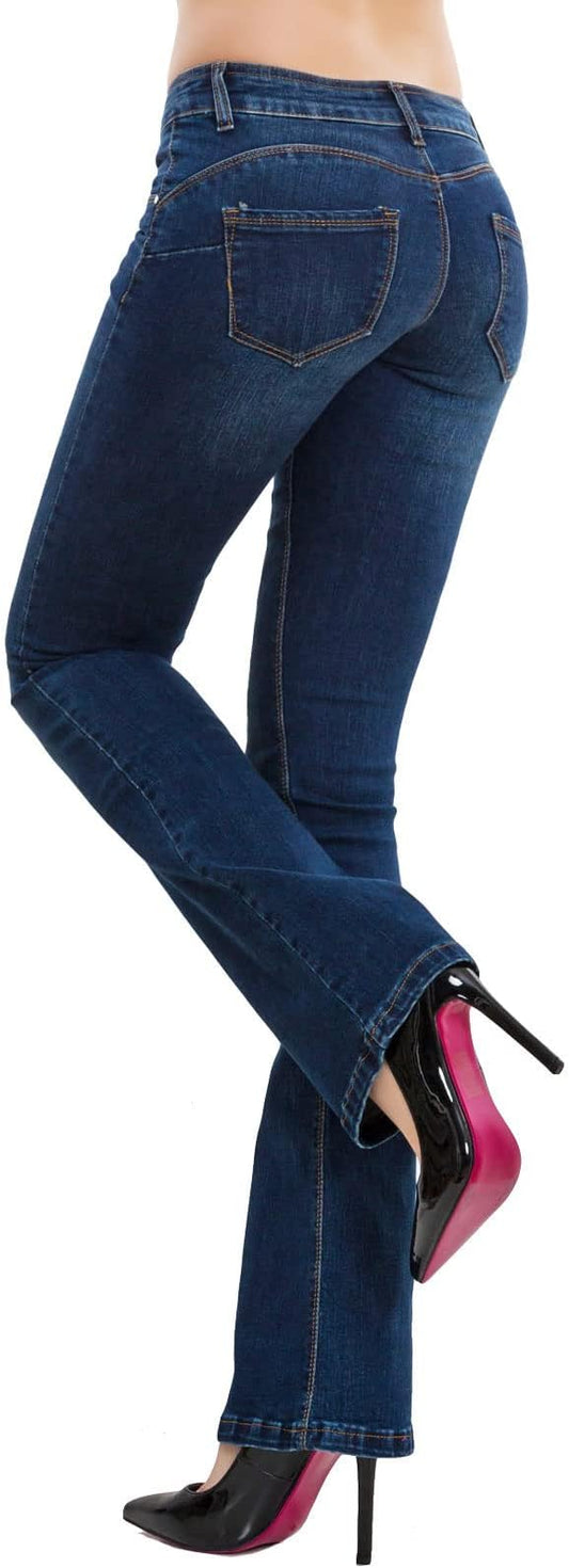 Jeans Donna Pantaloni Skinny Push up Zampa Elefante