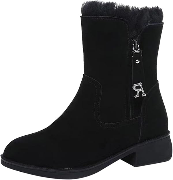 Stivali Donna Invernali Offerta Stivaletti alla Caviglia Pelose Scarponi Anfibi con Imbottitura Stivaletti da Neve Trekking Moda Scarponcini Impermeabili Inverno Scarpa Cotone