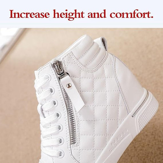 Sneakers con Zeppa e Cerniera da Ginnastica con Zeppa Invisibile