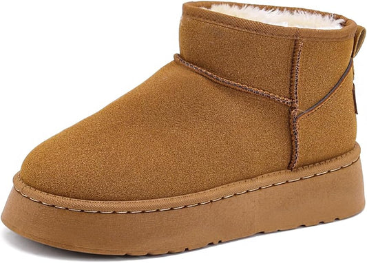 Stivali Invernali Impermeabili Stivaletti Con Pelo Breve Moda