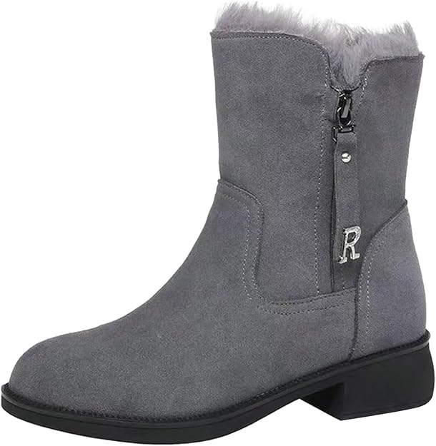 Stivali Donna Invernali Offerta Stivaletti alla Caviglia Pelose Scarponi Anfibi con Imbottitura Stivaletti da Neve Trekking Moda Scarponcini Impermeabili Inverno Scarpa Cotone