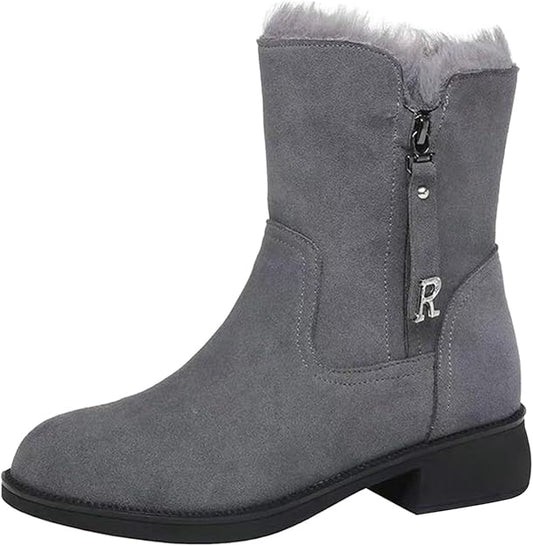 Stivali Donna Invernali Offerta Stivaletti alla Caviglia Pelose Scarponi Anfibi con Imbottitura Stivaletti da Neve Trekking Moda Scarponcini Impermeabili Inverno Scarpa Cotone