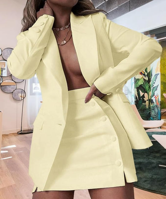 Blazer Aperte sul Davanti minigonne con Spacco Laterale