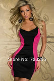 Abito super fashion rosa-nero donna stile barbie