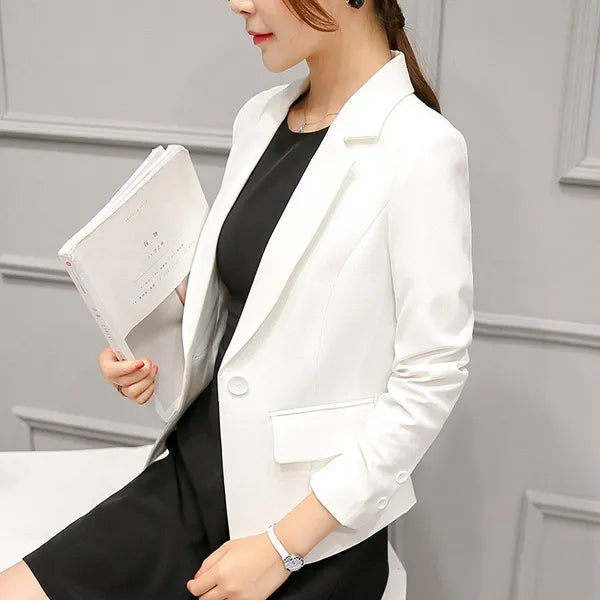 Moda donna casual moda slim fit business giacca basic tailleur da donna blazer da lavoro