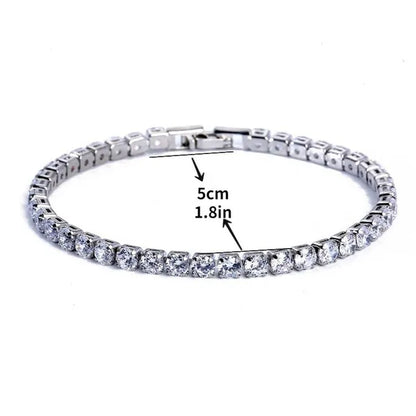 Bracciale 4 mm donna fashion silver 925