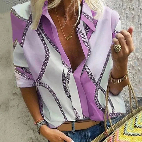 Camicia fashion donna in 3 varianti diverse a righe adatta per la primavera