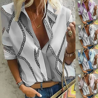 Camicia fashion donna in 3 varianti diverse a righe adatta per la primavera