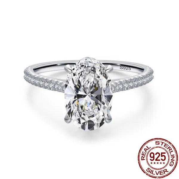 Bellissimo anello donna con zircone in silver 925