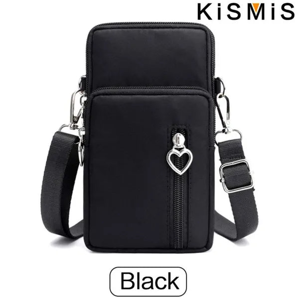 KISMIS 1PC Moda Donna Borsa sportiva quadrata Mini custodia per cellulare Borse a tracolla a tracolla Borsa da braccio, adatta per sport, corsa, fitness, viaggi, regali, lavoro, appuntamenti