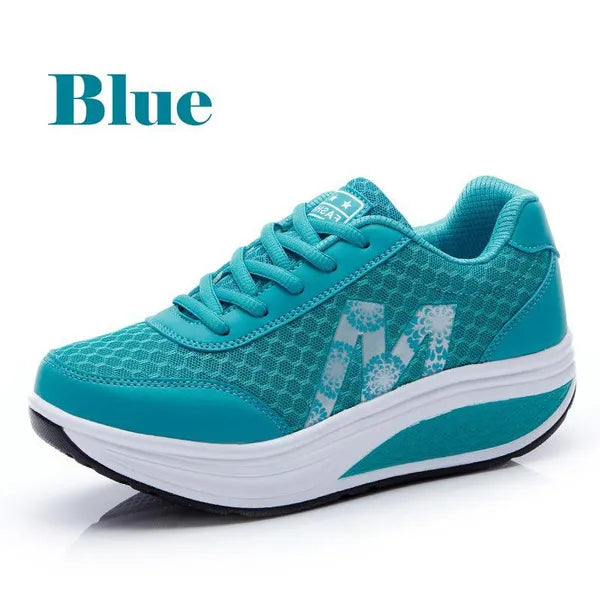 Scarpe sportive moda donna Scarpe casual stringate in mesh traspirante Scarpe da corsa Scarpe comode da fitness Scarpe da ginnastica Plus Size 34-43