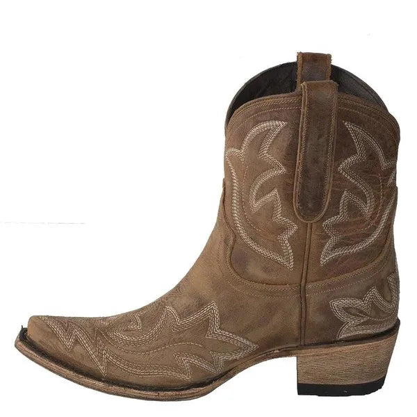 Stivale casual da donna invernale Stivaletto a tubo centrale da cavaliere Stivaletto a punta Lady Retro Roma Scarpe con tacco basso Cowboy largo