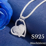 Bellissima collana donna in silver 925 con charme a cuore