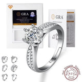 Stupendo anello donna con certificazione gra in silver 925