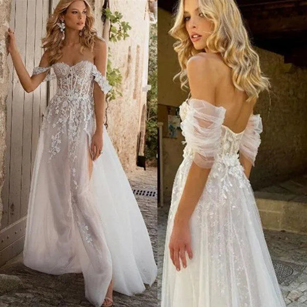 Abito da sposa donna super fashion stile sexi ma nello stesso tempo romantico