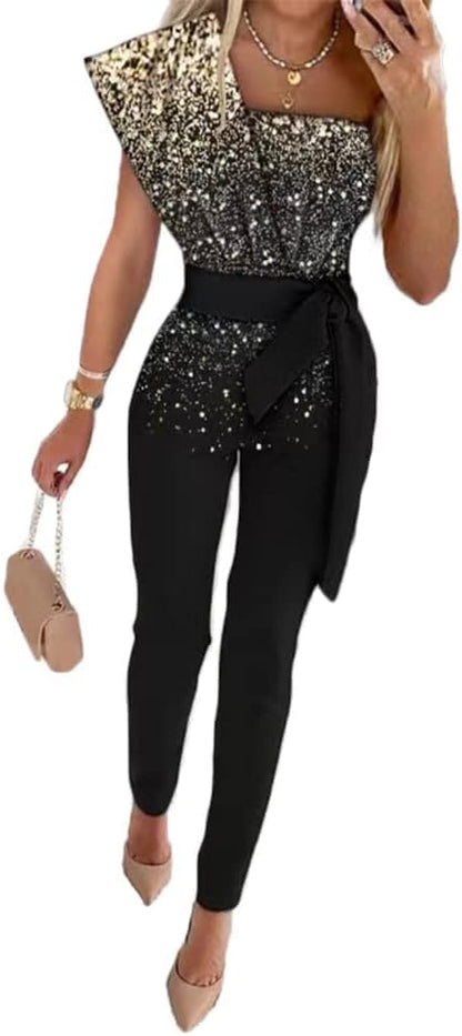 Abito cocktail a Pagliaccetto Estivo Elegante Senza Maniche