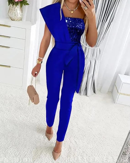 Abito cocktail a Pagliaccetto Estivo Elegante Senza Maniche