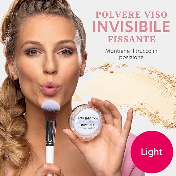 Dermacol Invisible Fixing Powder Natural Fondotinta in Cipria (Light)
