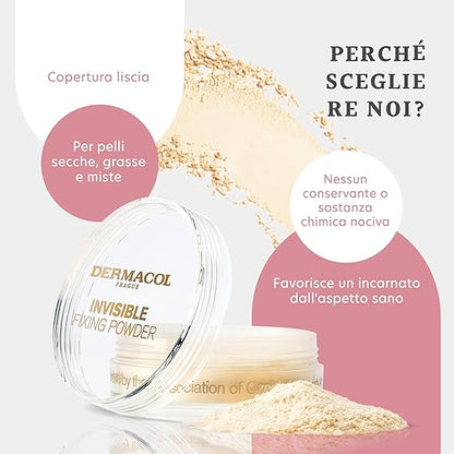 Dermacol Invisible Fixing Powder Natural Fondotinta in Cipria (Light)