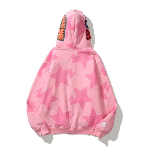 New Fashion Bape Shark Giacca con cappuccio Giacca Shark Giacca con cappuccio e zip Star