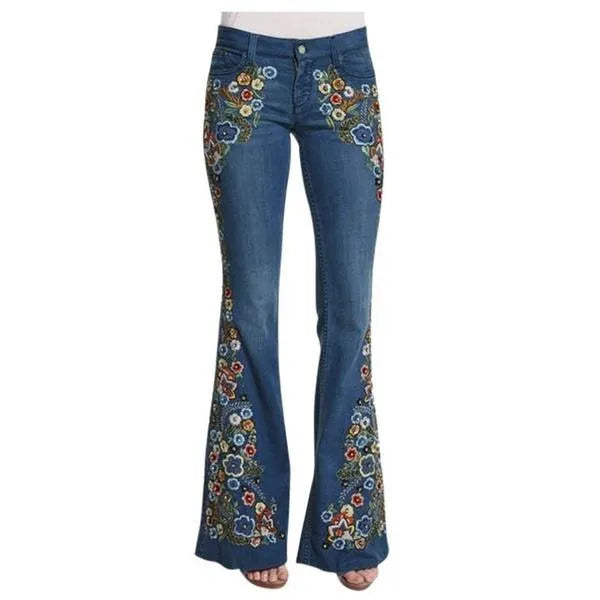 JEANS FLOREALE TRANDY