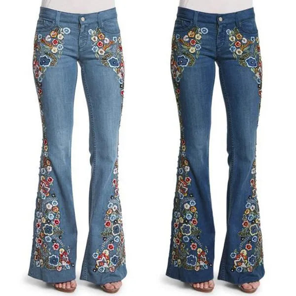 JEANS FLOREALE TRANDY