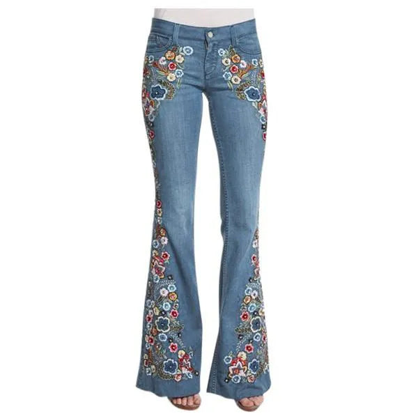 JEANS FLOREALE TRANDY