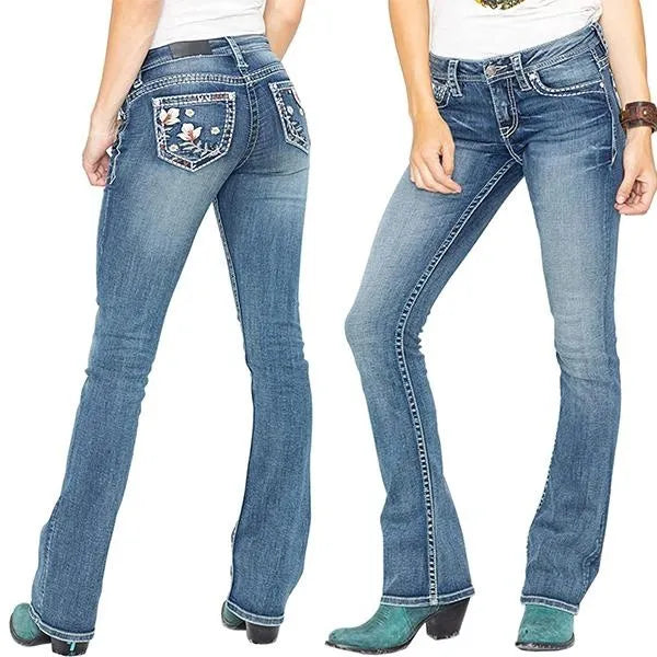 JEANS SLIM RICAMATI