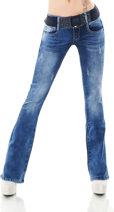 Jeans da donna Bootcut, pantaloni a zampa, in denim