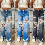 JEANS VITA BASSA GAMBA LARGA 3 VARIANTI DI COLORE