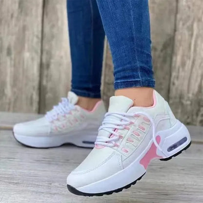 Nuove scarpe da ginnastica in mesh traspirante da donna Scarpe da corsa antiscivolo Moda Suola spessa Stringate da corsa ammortizzanti Scarpe da jogging casual per fitness all'aperto  da tennis ultra leggere Taglie forti 35-43