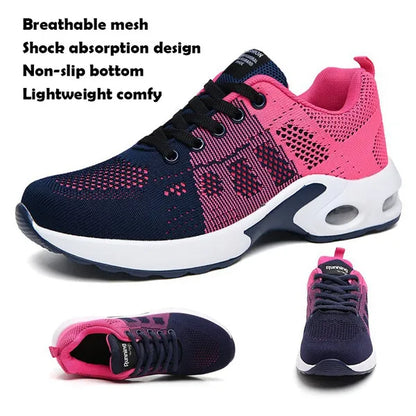 Scarpe da ginnastica da donna con cuscino antiurto,  da corsa casual, antiscivolo, leggere, traspiranti, comode, da passeggio, da jogging, da fitness, da tennis