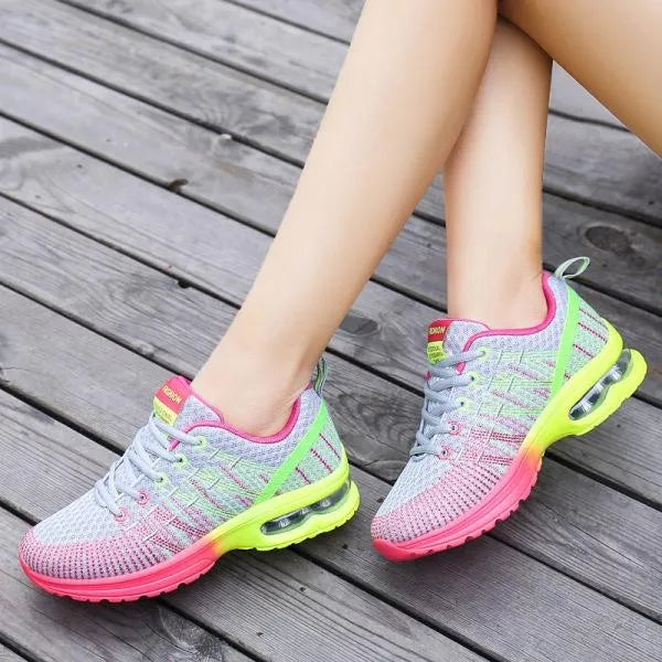 Sneakers da donna Leggere Cuscino d'aria Scarpe da palestra Moda Traspiranti Camminate Corsa Sport atletici