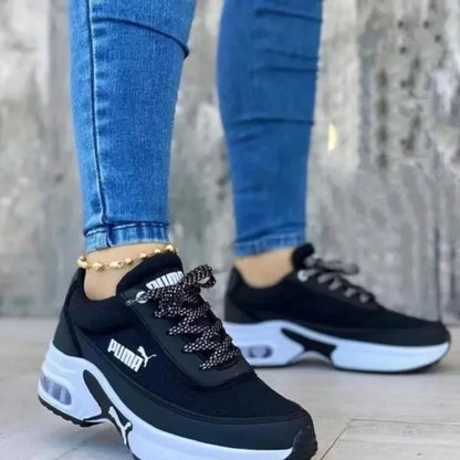 Scarpe da ginnastica da donna Scarpe sportive traspiranti con lacci con cuscino d'aria casual da tennis