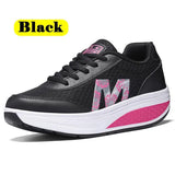 Scarpe da donna casual in rete Sneakers fitness con plateau Scarpe da ginnastica traspiranti e confortevoli per esercizi all'aria aperta Scarpe da corsa