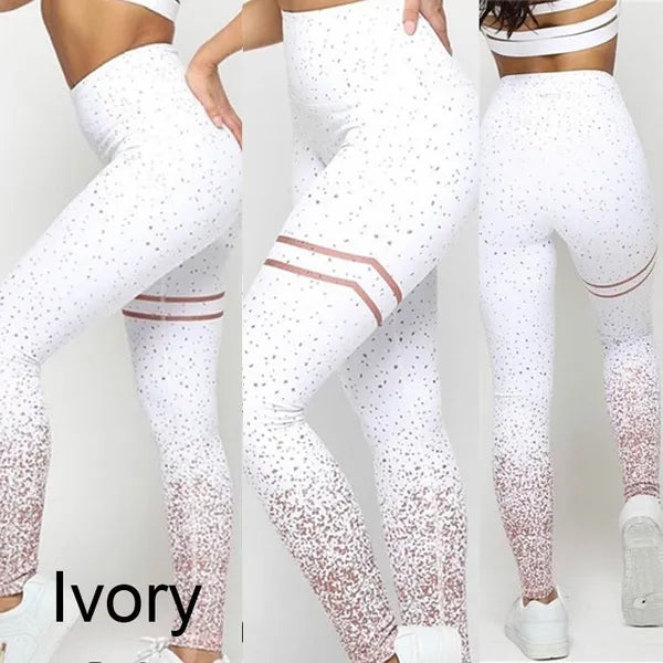 Nuovi pantaloni da yoga a vita alta alla moda da donna Leggings sportivi slim da fitness