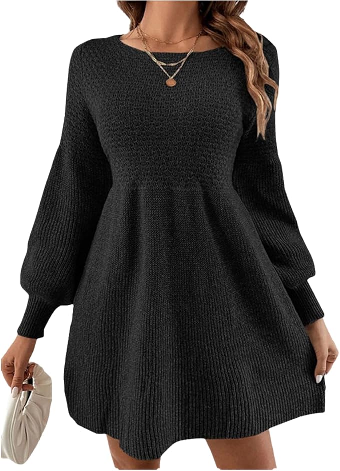 Abito Elegante da Donna in Maglia a Maniche Lunghe