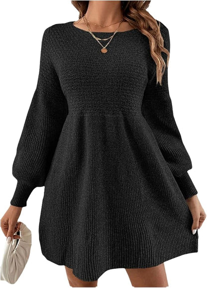 Abito Elegante da Donna in Maglia a Maniche Lunghe