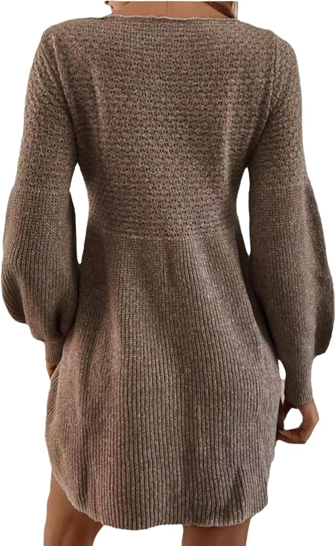 Abito Elegante da Donna in Maglia a Maniche Lunghe