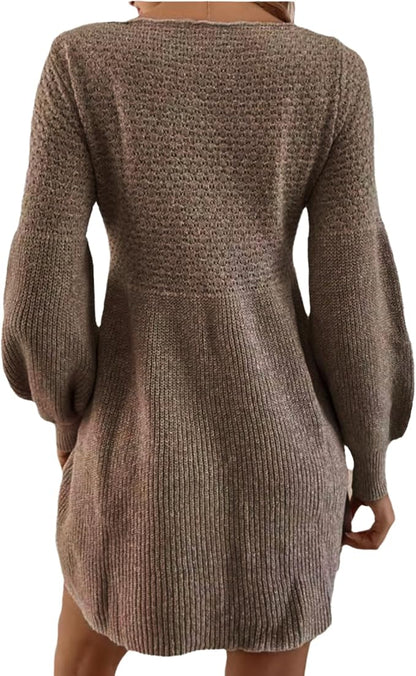 Abito Elegante da Donna in Maglia a Maniche Lunghe