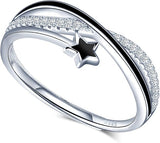 Anello Aperto da Donna in Argento 925 Simbolo dell'Infinito Stella