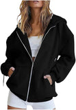 Felpa con Cappuccio e Zip Giacca Pile da donna