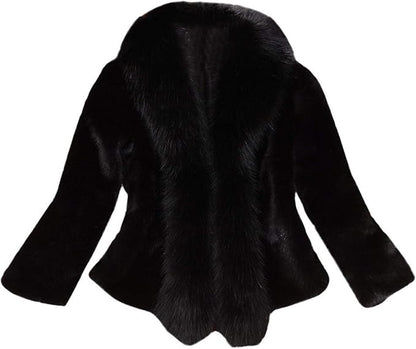 Giacca Donna Pelliccia Finta Outerwear Calda Spessa Pelliccia Donna Giacca